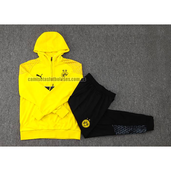 Chandal de Sudadera del Borussia Dortmund 2023 2024 Amarillo y Negro